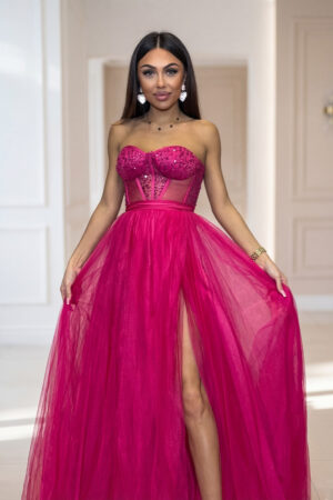 Maksikleit Bella, fuksia, otsevaade