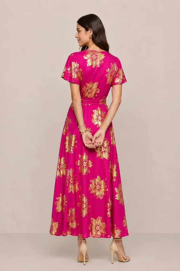 Suvine kleit Amelie, roosa Suvekleit Amelie, roosa, seljavaade